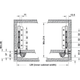 Bộ Ngăn Kéo Alto-s Hafele 552.35.785